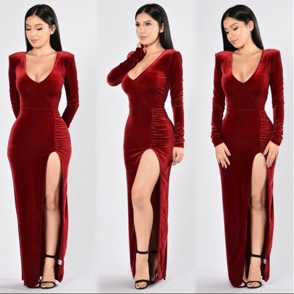 Fashion Nova Dresses & Skirts - 🍷*HP* Fashion Nova Love Sex Magic Velvet Dress